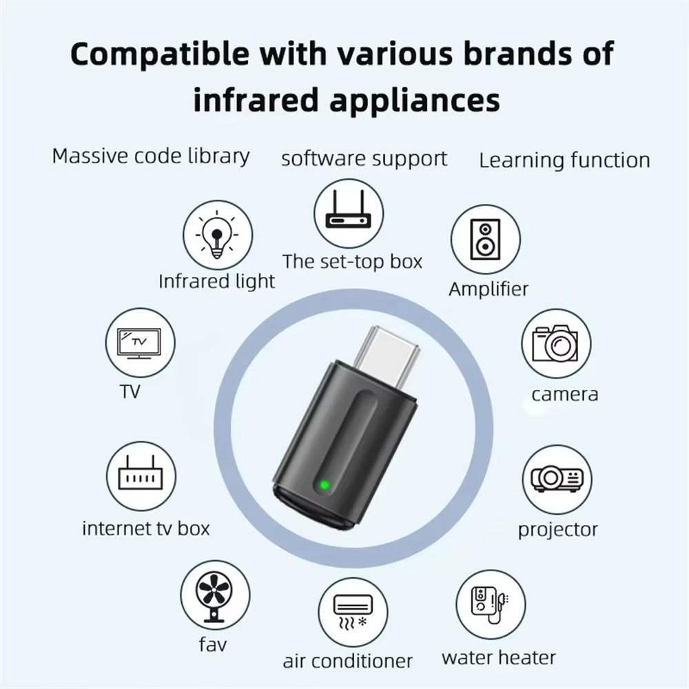 Smart Remote Control Type C For Android And iPhone | Universal Wireless Mini Remote | Easy Plug And Play Control For Selfies, Videos, And Music