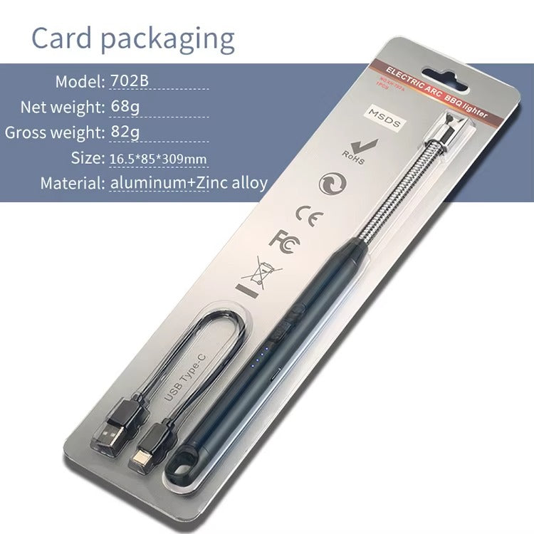 360° Outdoor Kitchen Lighter | USB Rechargeable Electronic Arc Lighter With Flexible Neck, Safety Lock