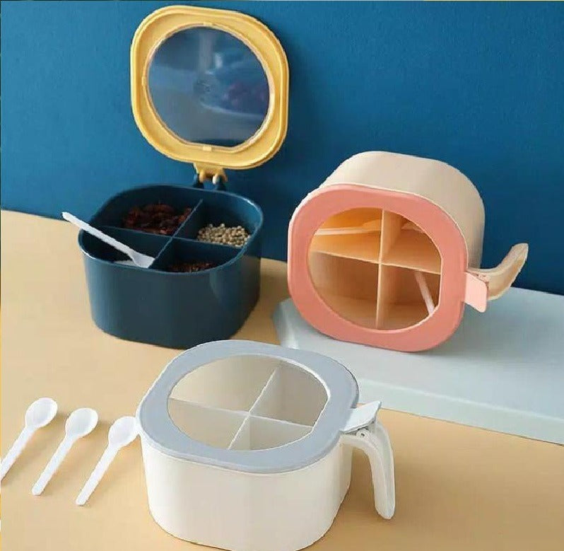 4 In 1 Partition Kitchen Seasoning Spice Box