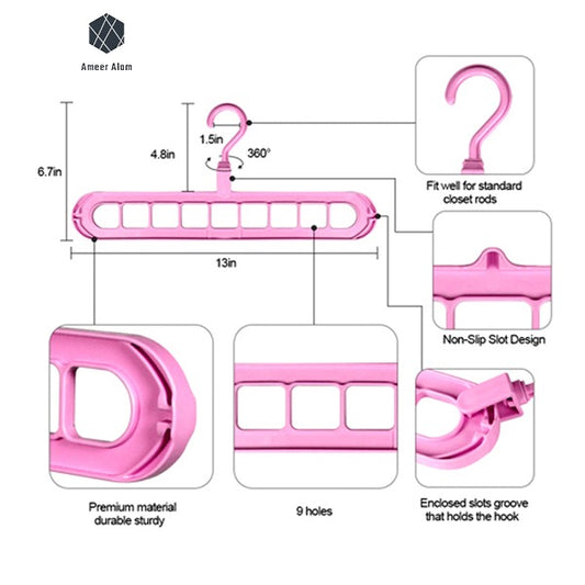 Hole Hanger Multifunction Magic Clothes Hanger