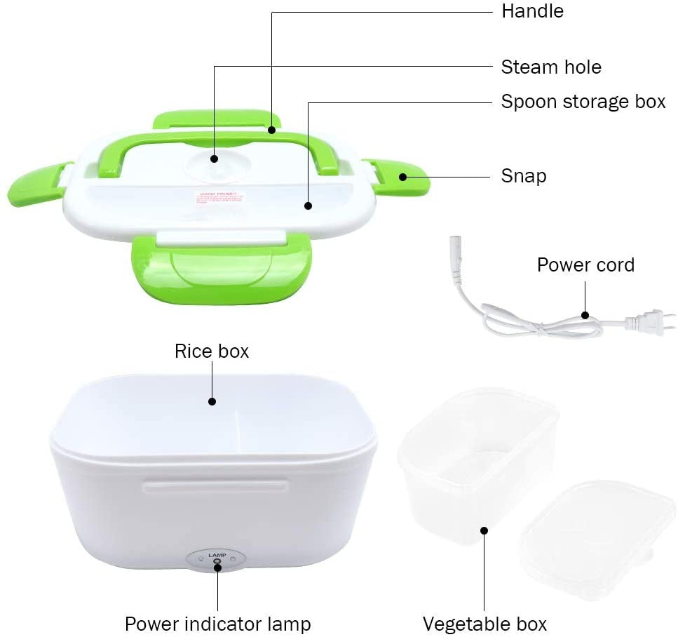Portable Electric Lunch Box Tiffin Box Electronic Heating Lunch Box