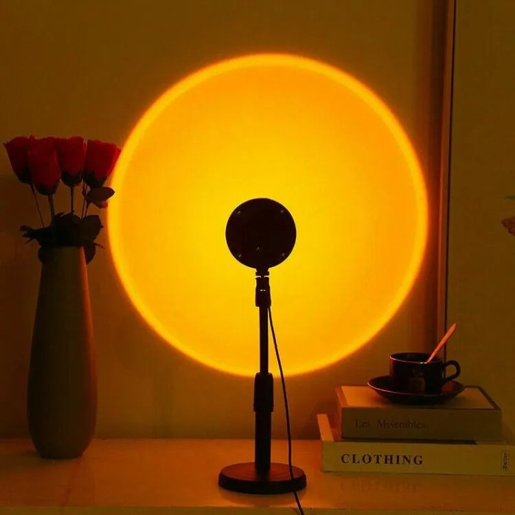 Sunset Lamp (WITH REMOTE) 16 Colors LED Changing 3-in-1 Sunset Light lamp with Multiple Modes, Adjustable Brightness with Remote Control, Sunset Projection lamp Ideal for Kids & Adults