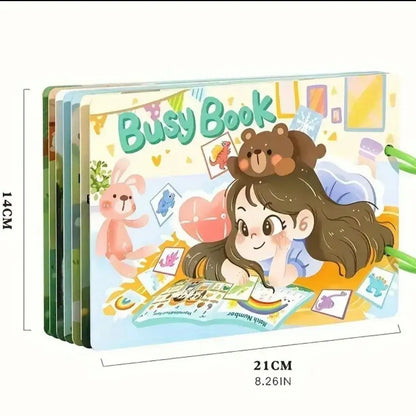 Montessori Quiet Busy Book for Toddlers – 12 Theme Educational Learning Activity Book for Kids | Early Development Toy