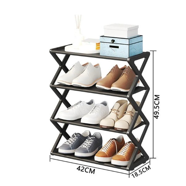 Household Simple Multi 3layer Space saving Xshaped Shoe Rack Multi functional Assembly Shoe Cabinet Dust proof Storage Rack