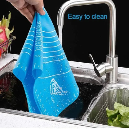 Silicone Baking Mat With Measurements Heat Resistant Cookie Sheet Oven Liner | Non Stick Flour Rolling Mat | Baking Mat Kneading Dough Pad (Random Color)