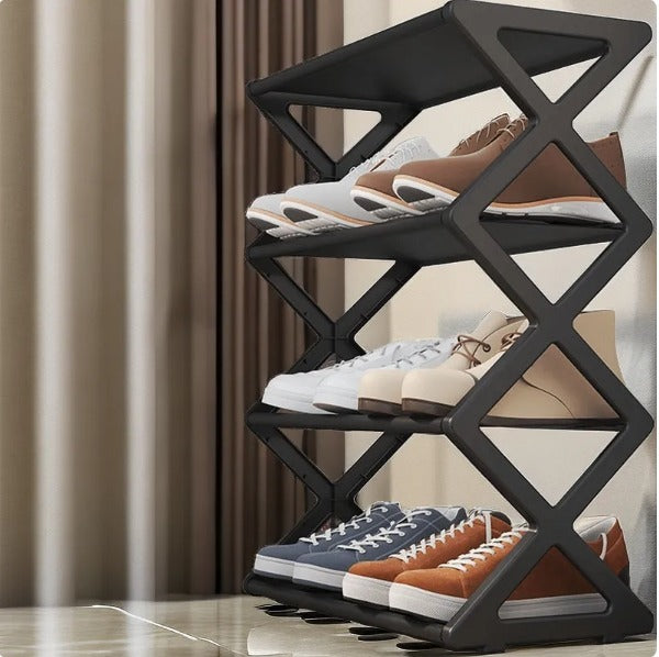Household Simple Multi 3layer Space saving Xshaped Shoe Rack Multi functional Assembly Shoe Cabinet Dust proof Storage Rack