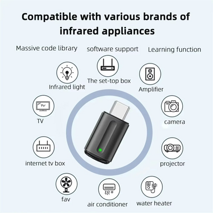 Smart Remote Control Type C For Android And iPhone | Universal Wireless Mini Remote | Easy Plug And Play Control For Selfies, Videos, And Music