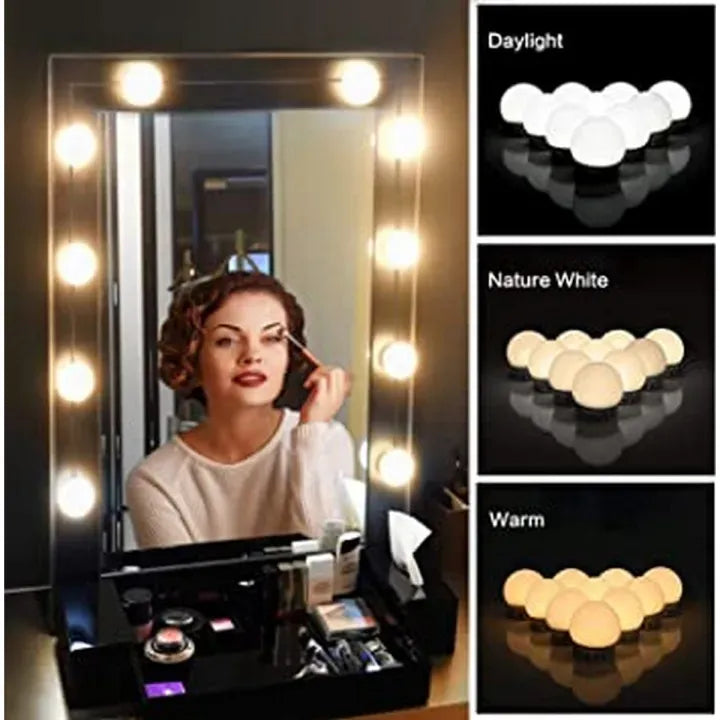Vanity Mirror Light LED Bulbs for Makeup Mirror Stand (10 Bulbs)