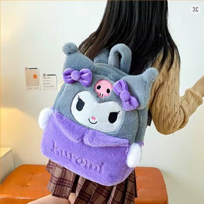 Hello Kitty My Melody Kuromi Plush Backpack