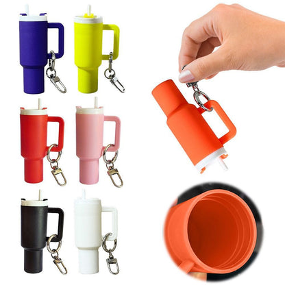 Mini Stanley Style Tumbler Keychain With Mini Storage inside