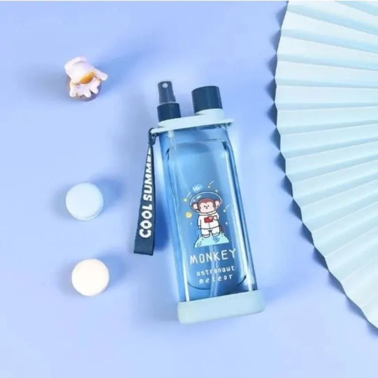 Square Shaped Double Layer Plastic Straw Water Bottle