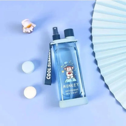 Square Shaped Double Layer Plastic Straw Water Bottle