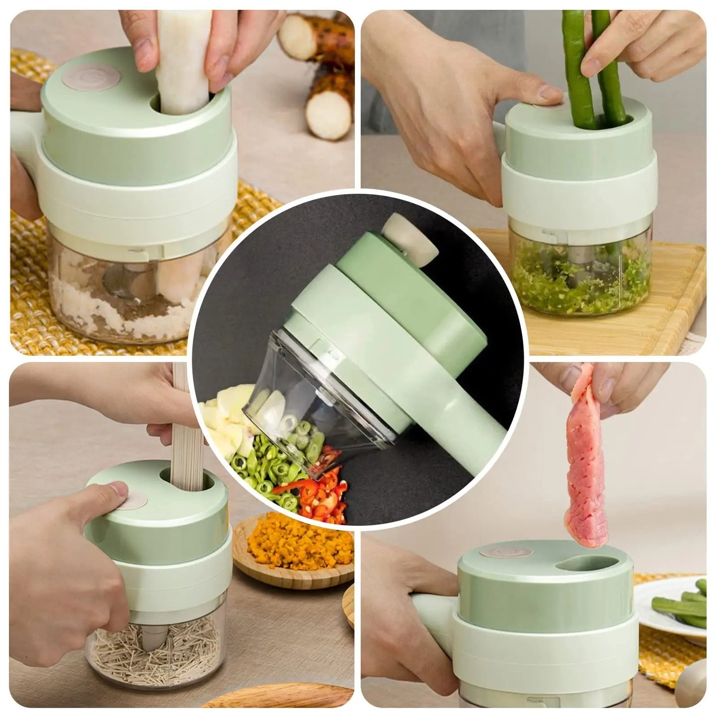4 in 1 Portable Electric Vegetable Cutter