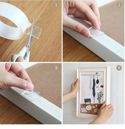 Nano Tape 3 Meter - transparent Ivy Grip Double sides silicone Adhesive Tape - Magic Tape