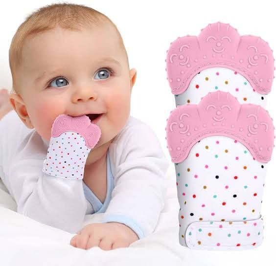 1PC Baby Teething Glove – Soft Silicone Mitten for Newborns