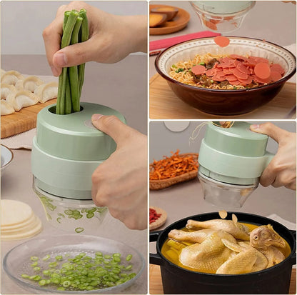4 in 1 Portable Electric Vegetable Cutter