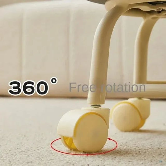 Rotatable Transparent Heavy Duty Chair with Wheels