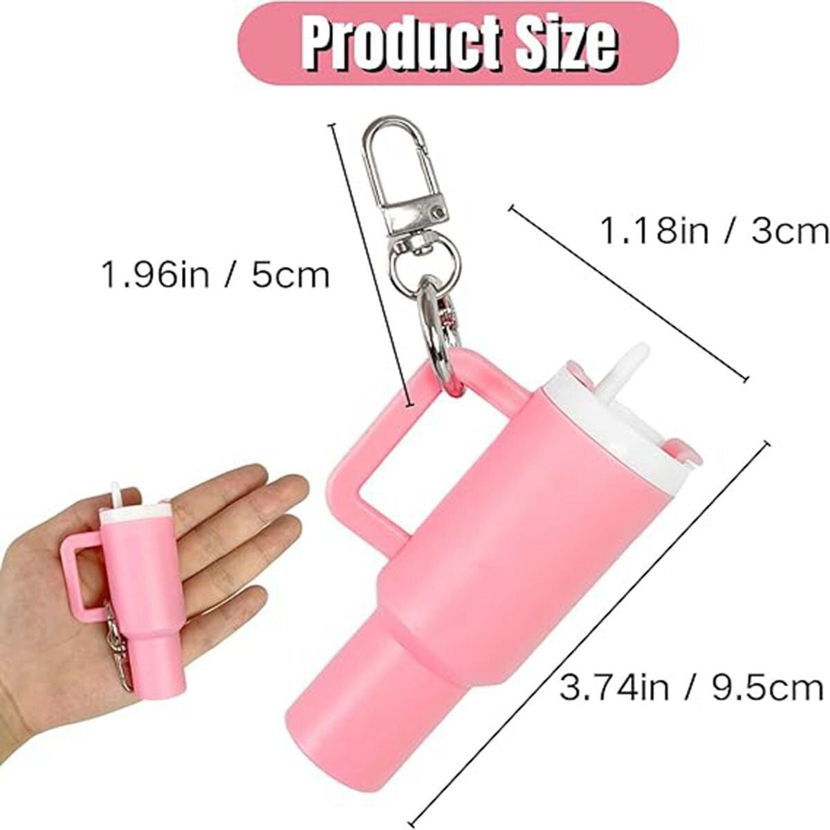 Mini Stanley Style Tumbler Keychain With Mini Storage inside