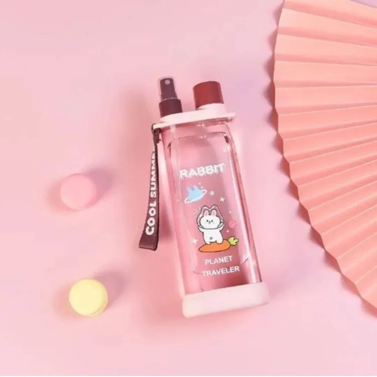 Square Shaped Double Layer Plastic Straw Water Bottle