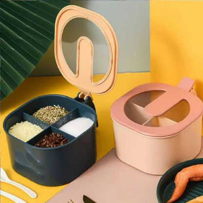 4 In 1 Partition Kitchen Seasoning Spice Box