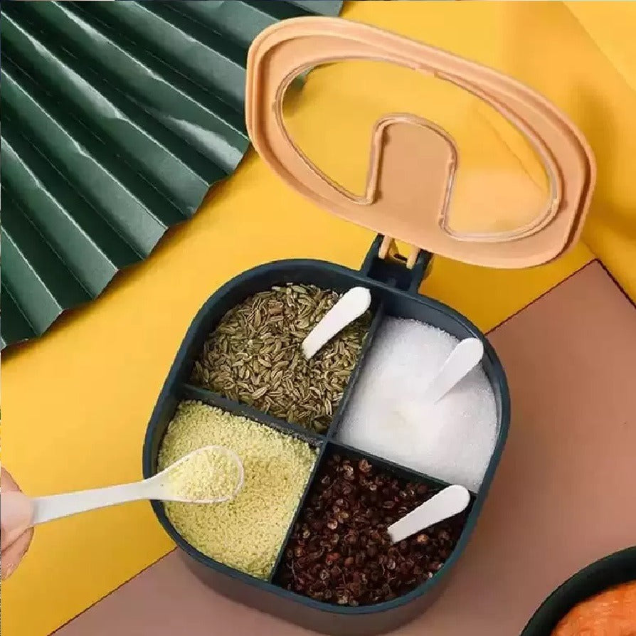 4 In 1 Partition Kitchen Seasoning Spice Box