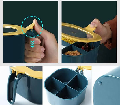 4 In 1 Partition Kitchen Seasoning Spice Box