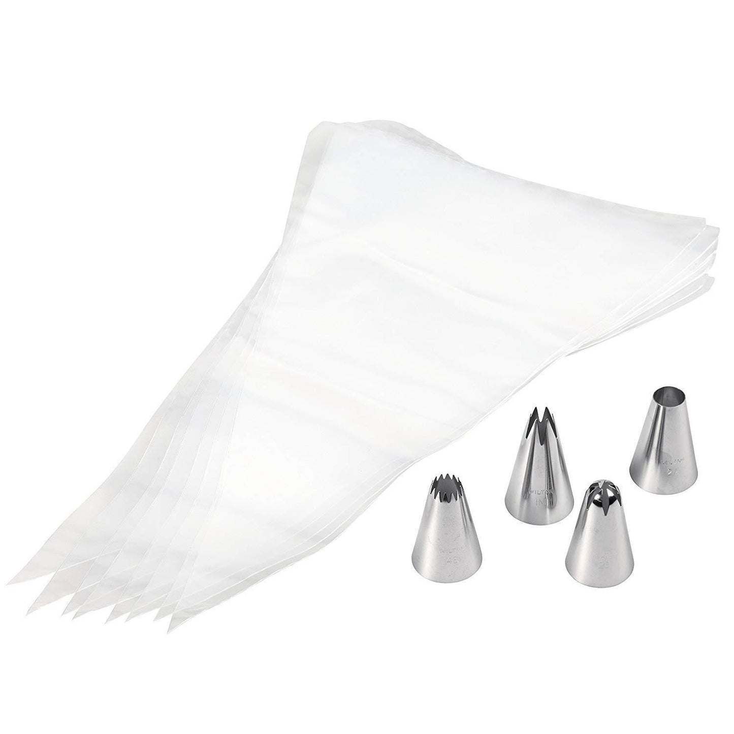 Cakeware 15 Piece Cake Decorating Set Frosting Icing Piping Bag Tips With Steel Nozzles