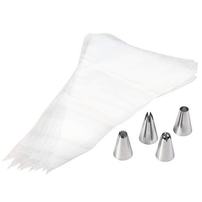 Cakeware 15 Piece Cake Decorating Set Frosting Icing Piping Bag Tips With Steel Nozzles