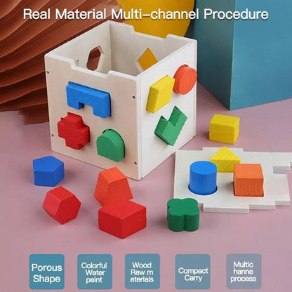 Wooden Hole Shape Intelligence Box Big