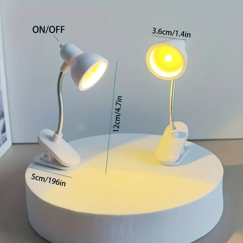 Mini Studying Lamp Mini Book Light With Clip Portable Led Reading Lamp