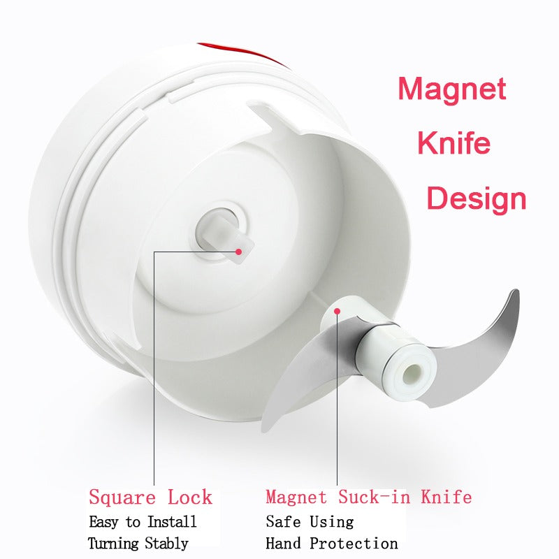 Mini Food Chopper – Hand-Powered Meat Grinder, Mincer, Mixer Powerful & Portable Kitchen Tool