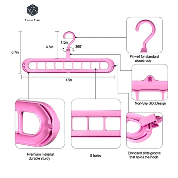 Hole Hanger Multifunction Magic Clothes Hanger