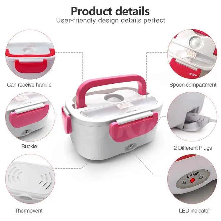 Portable Electric Lunch Box Tiffin Box Electronic Heating Lunch Box