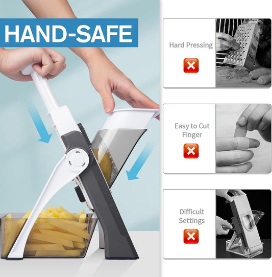 Safe And Multifunctional Mandoline Slicer Adjustable Vegetable Cutter