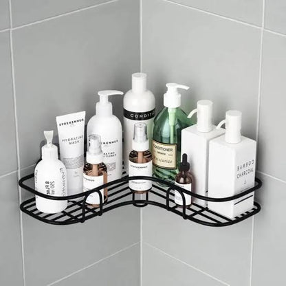 Bathroom Kitchen Punch Corner Frame Shower Shelf