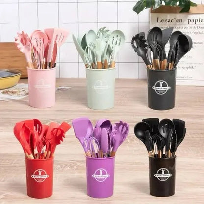 Silicone spoon set kitchen set