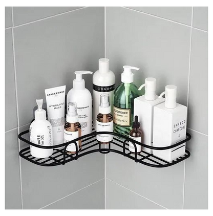 Bathroom Kitchen Punch Corner Frame Shower Shelf