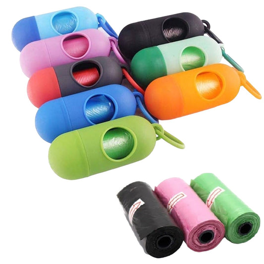 Portable Diaper Bag Dispenser with 2 Refill Rolls Travel Baby Poop Bag Holder