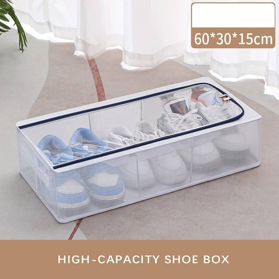 Transparent Storage Shoe Box Steel Structure Free Installation Shoe Cabinet