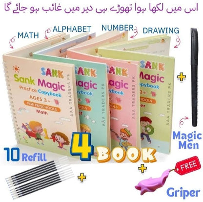 Sank Magic Book Reusable Handwriting Book Set for Kids