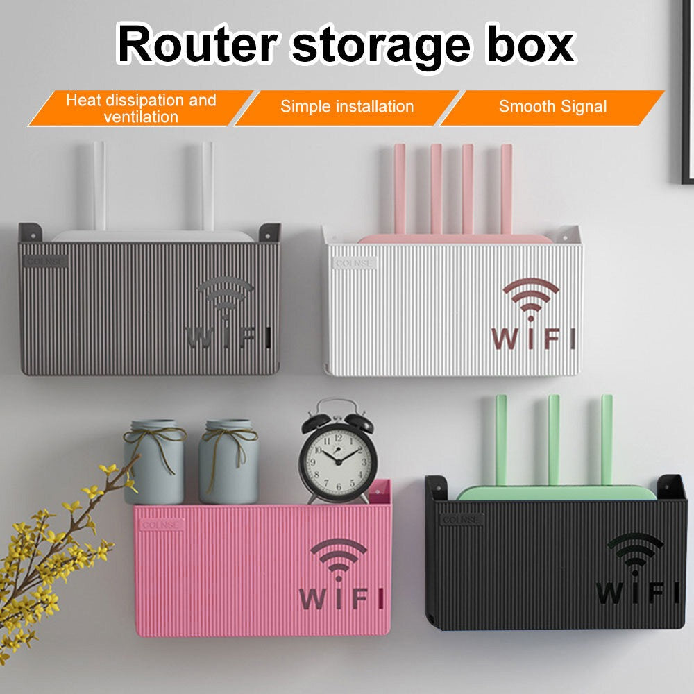Router Storage Box Wireless Wifi Wall Hanging ABS Plastic Organizer Box