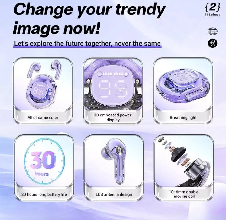 Air 39 Earbuds wireless Transparent airpods