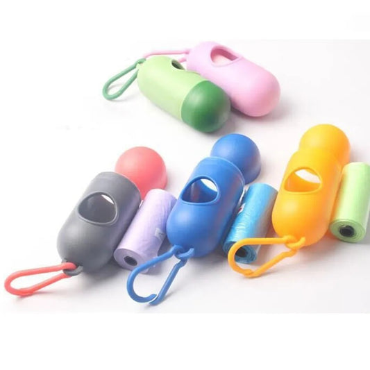 Portable Diaper Bag Dispenser with 2 Refill Rolls Travel Baby Poop Bag Holder