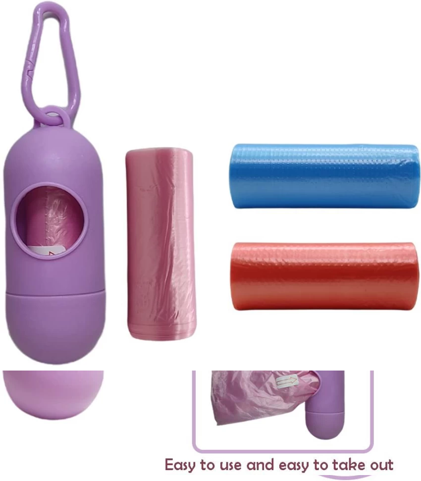 Portable Diaper Bag Dispenser with 2 Refill Rolls Travel Baby Poop Bag Holder